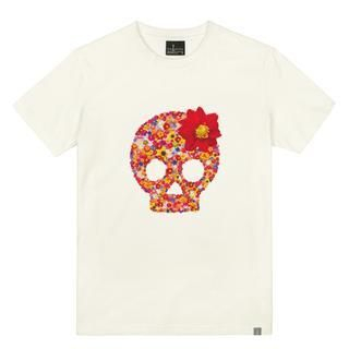 the shirts Flower-Skull Print T-Shirt