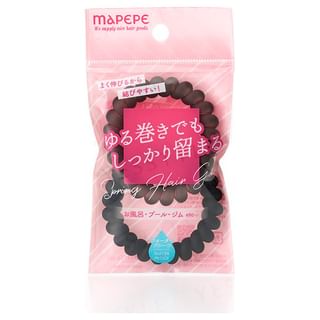 Mapepe Spring Hair Rubber Matte Black 2 pcs