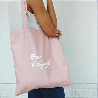 LIFE STORY Lettering Lightweight Shopper Bag  Light Pink - One Size