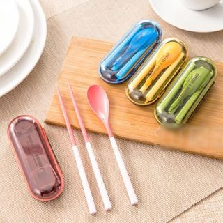 Home Simply Cutlery Set: Chopsticks + Spoon