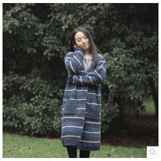 Kirito Stripe Wool-blend Knit Jacket