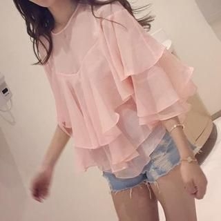 Jolly Club Ruffle Chiffon Top