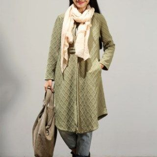 Splashmix Jacquard Argyle Button Coat