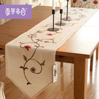 Tarobear Embroidered Table Runner