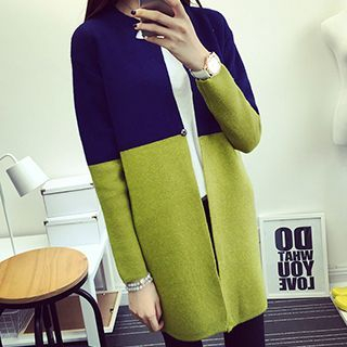 Hazie Color-Block Long Cardigan