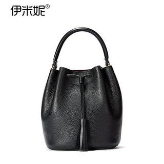 Emini House Genuine Leather Bucket Bag