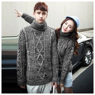 Simpair Matching Couple M lange Turtleneck Sweater