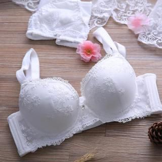 HYG Lingerie Set: Lace Embroidered Bra + Panties