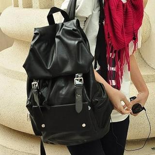 LineShow Faux-Leather Backpack