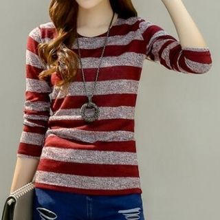 Aikoo Long-Sleeve Striped Top