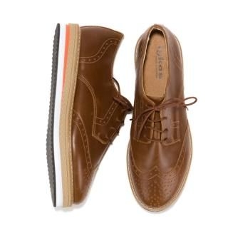 Faux-Leather Oxfords
