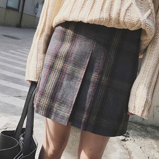 Fashion Street Plaid A-Line Skirt