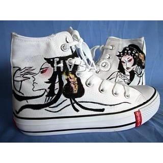"Chinese Opera Character" High-Top Sneakers