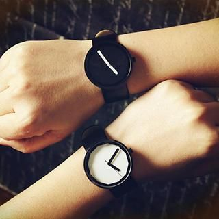 InShop Watches Genuine-Leather Strap Watch