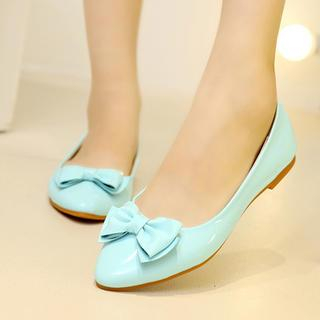 Hannah Bow Accent Patent Flats
