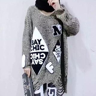 Dream Girl Appliqu  Long Sweater