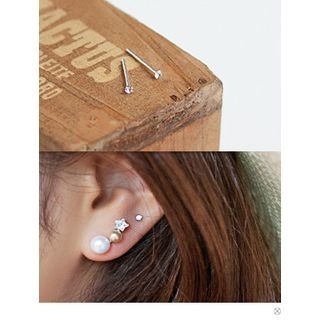 PINKROCKET Small Rhinestone Earrings
