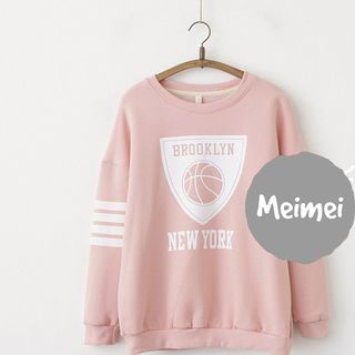 Meimei Basketball Print Sweatshirt