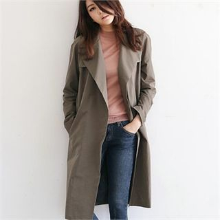MAGJAY Open-Front Trench Coat with Belt