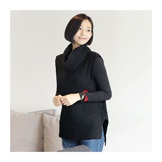 1ROA Turtle-Neck Sleeveless Sweater