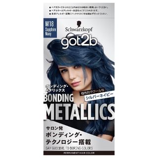 Schwarzkopf Japan - got2b Bonding Metallics Hair Color M18 Sapphire Navy