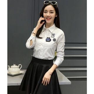 Romantica Long-Sleeve Applique Shirt