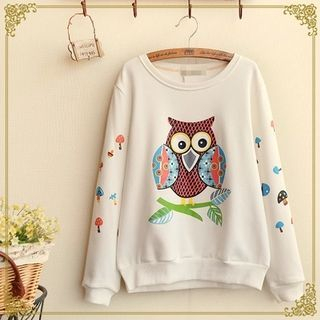 Fairyland Owl Applique Pullover