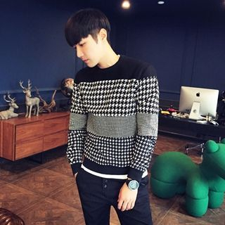 MRCYC Houndstooth Panel Pullover