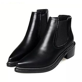 Zandy Shoes Elastic-Side Pointy Ankle Boots