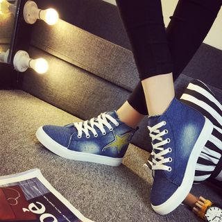 Cinde Shoes Star High-top Sneakers