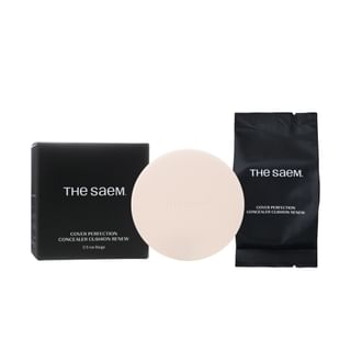 The Saem - Cover Perfection Concealer Cushion Set - 5 Colors 2024 Version - #0.5 Ice Beige