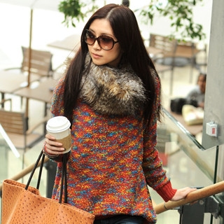 Multi-Color Sweater Red - One Size