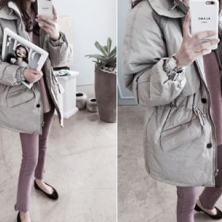 DAILY LOOK Drawstring-Waist Padded Jacket