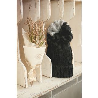 Bongjashop Pom-Pom Knit Hat