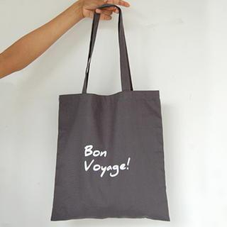 LIFE STORY Lettering Lightweight Shopper Bag  Dark Gray - One Size
