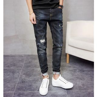 Fisen Distressed Washed Jeans