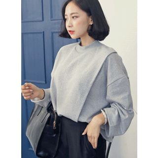 HOTPING Wrap-Accent Oversized Top