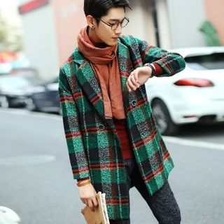 NAPO Plaid Woolen Coat