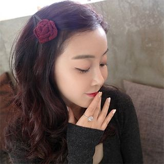 Gold Beam Rose Hair Clip