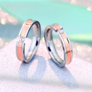 LoveGem Couple Matching Rhinestone Ring