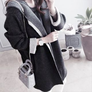 DAILY LOOK Mock Two-Piece Hooded Coat