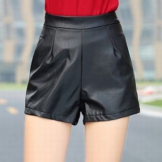Ekim Faux Leather Shorts