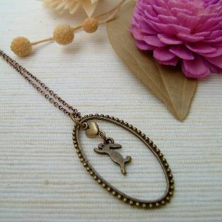 MyLittleThing Teardrop Little Rabbit Necklace Copper - One Size