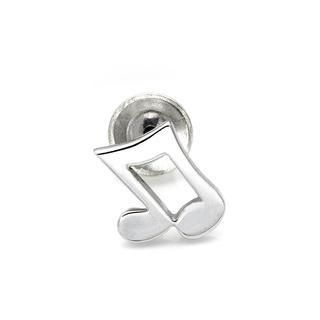 MBLife.com 925 Sterling Silver Polished Finish Single Bar Music Note Single Stud Earring (Fashion Jewelry For Women, Girl & Teens)