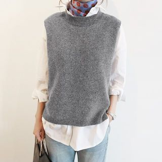 NANING9 Wool Blend Sleeveless Knit Top