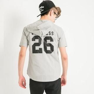 Life 8 Short Sleeve Printed Hooded Top