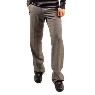 Pocket Buttoned Wool Pants