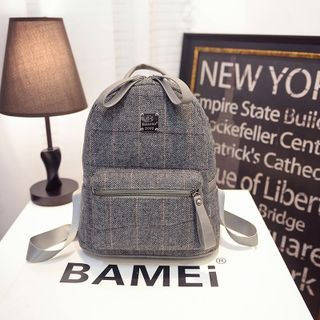 Bibiba Check Canvas Backpack