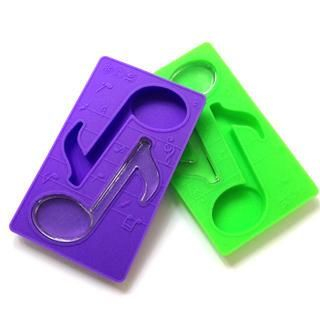 Mr. Mc Music Note Ice Tray (set of 2pcs) Purple / Green - One Size