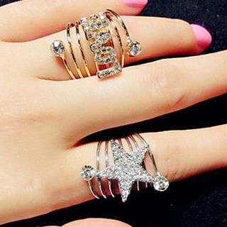 Cheermo Rhinestone Knuckle Ring